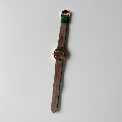 Yves Saint Laurent 1990s Round Dial Gold Plated Watch