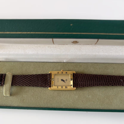 Gucci 1990s Tank Gold Plated Watch