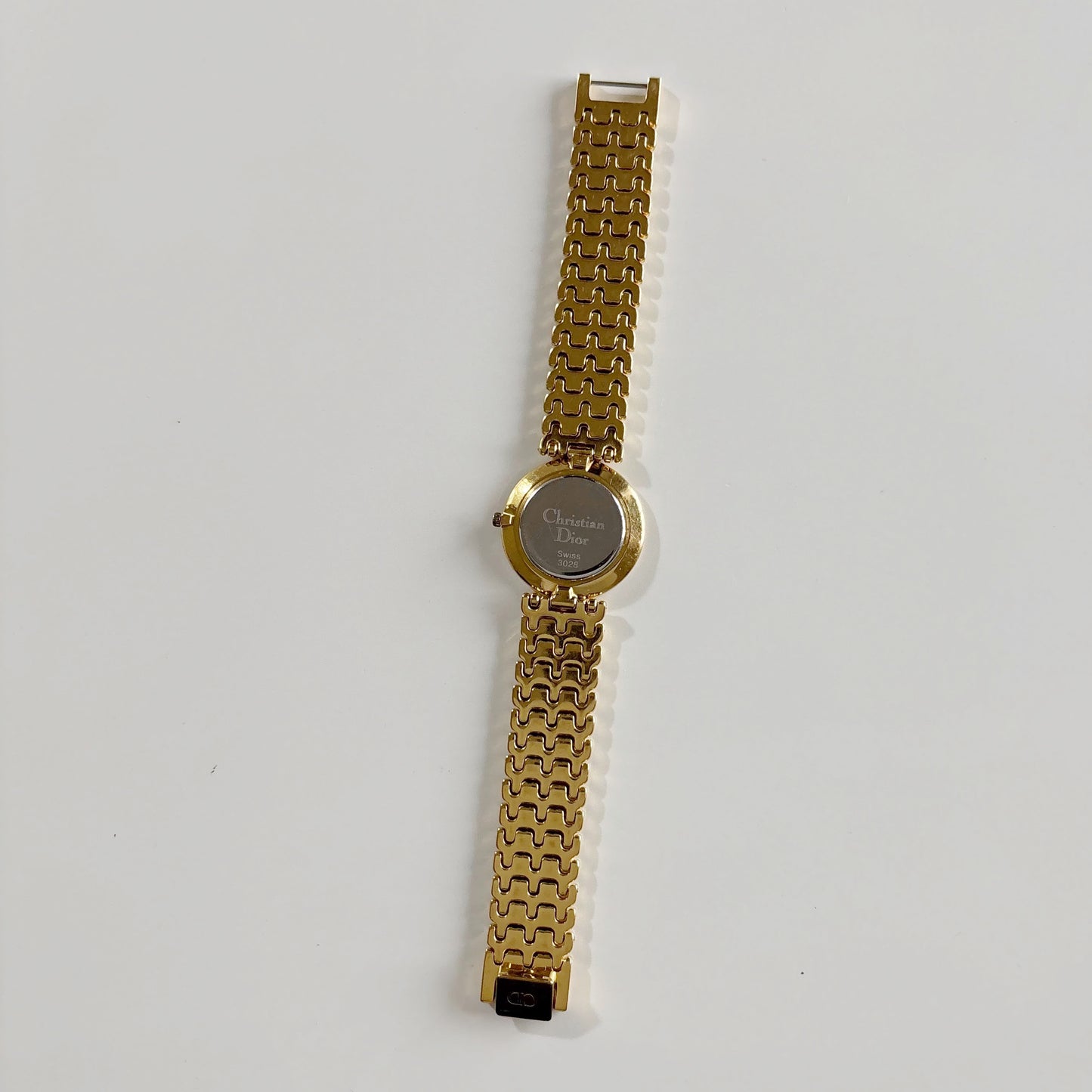 Dior 1990s Seashell Dial Round Dial Gold Plated Watch (Large)