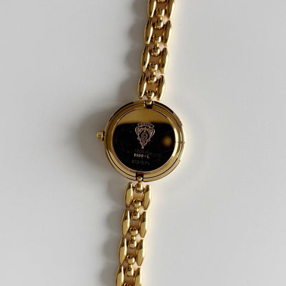 Gucci 1990s Interchangeable Bezel Gold Plated Watch with 6 bezels, case (165mm)