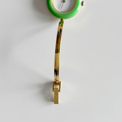 Gucci 1990s Interchangeable Bezel Gold Plated Watch with 12 bezels, case