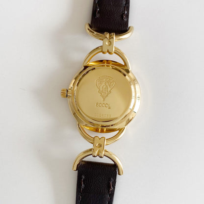Gucci 1990s Gold Plated Horsebit Watch