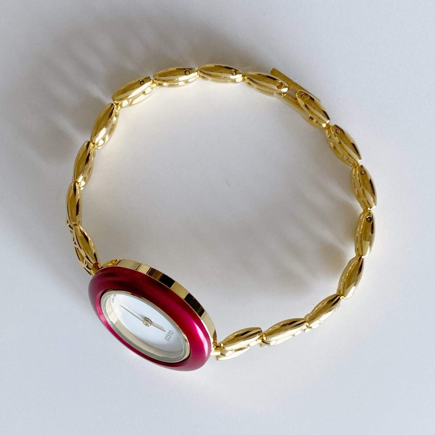Gucci 1990s Interchangeable Bezel Gold Plated Watch with 6 bezels, case (160mm)