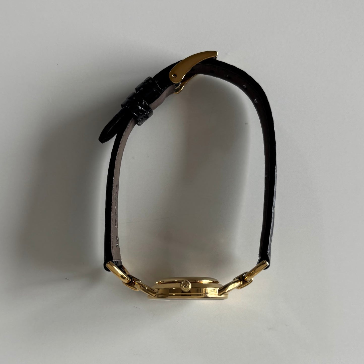 Gucci 1990s Gold Dial Horsebit Gold Plated Watch