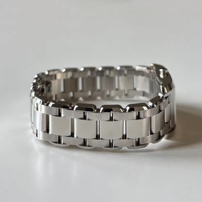 Fendi 1990s Seashell Dial Stainless steel Tank Watch