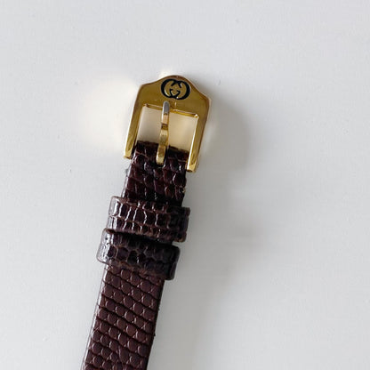 Gucci 1990s Sherry Round Gold Plated Watch