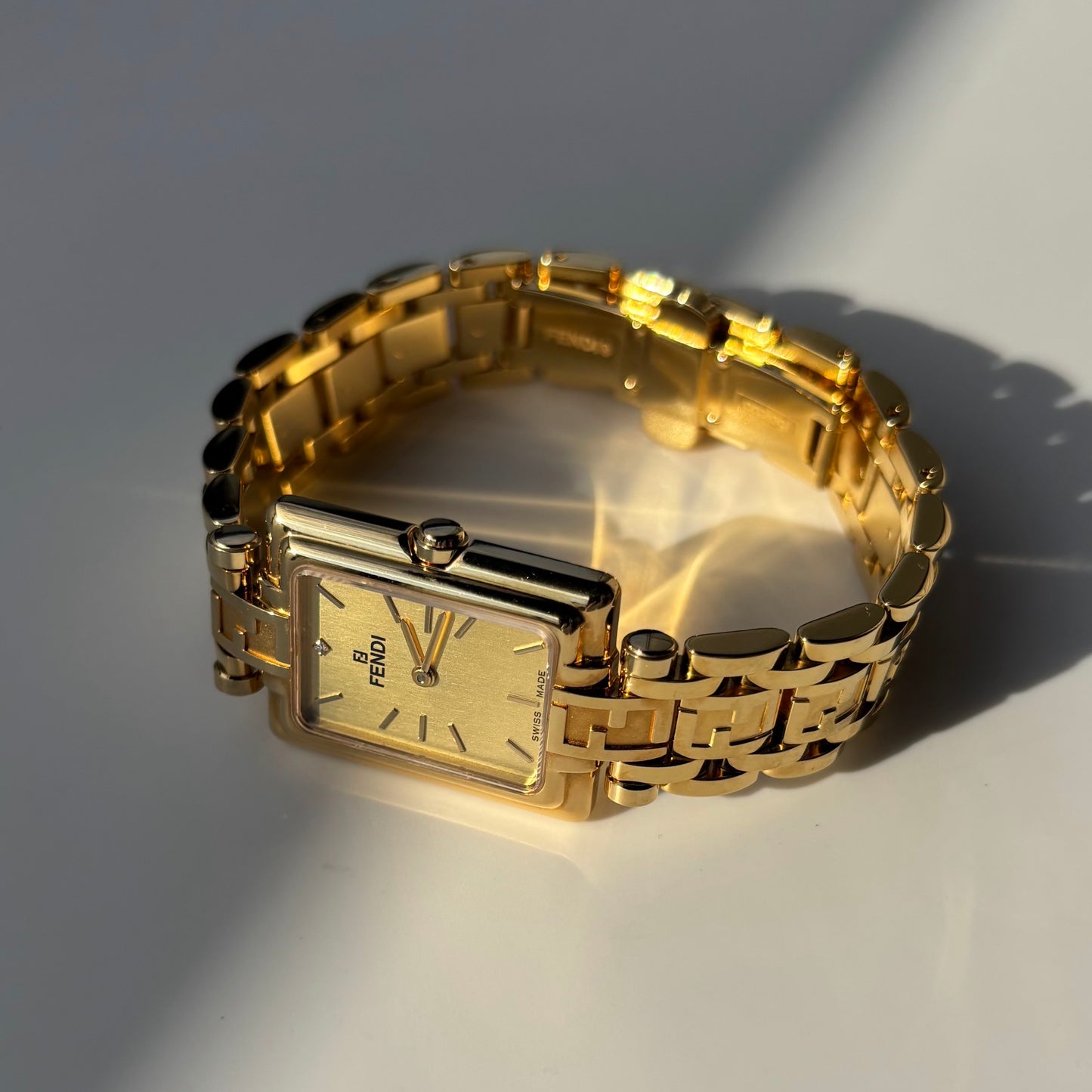 Fendi 1990s Gold Plated Watch Limited Edition (only 2,500 pieces made)