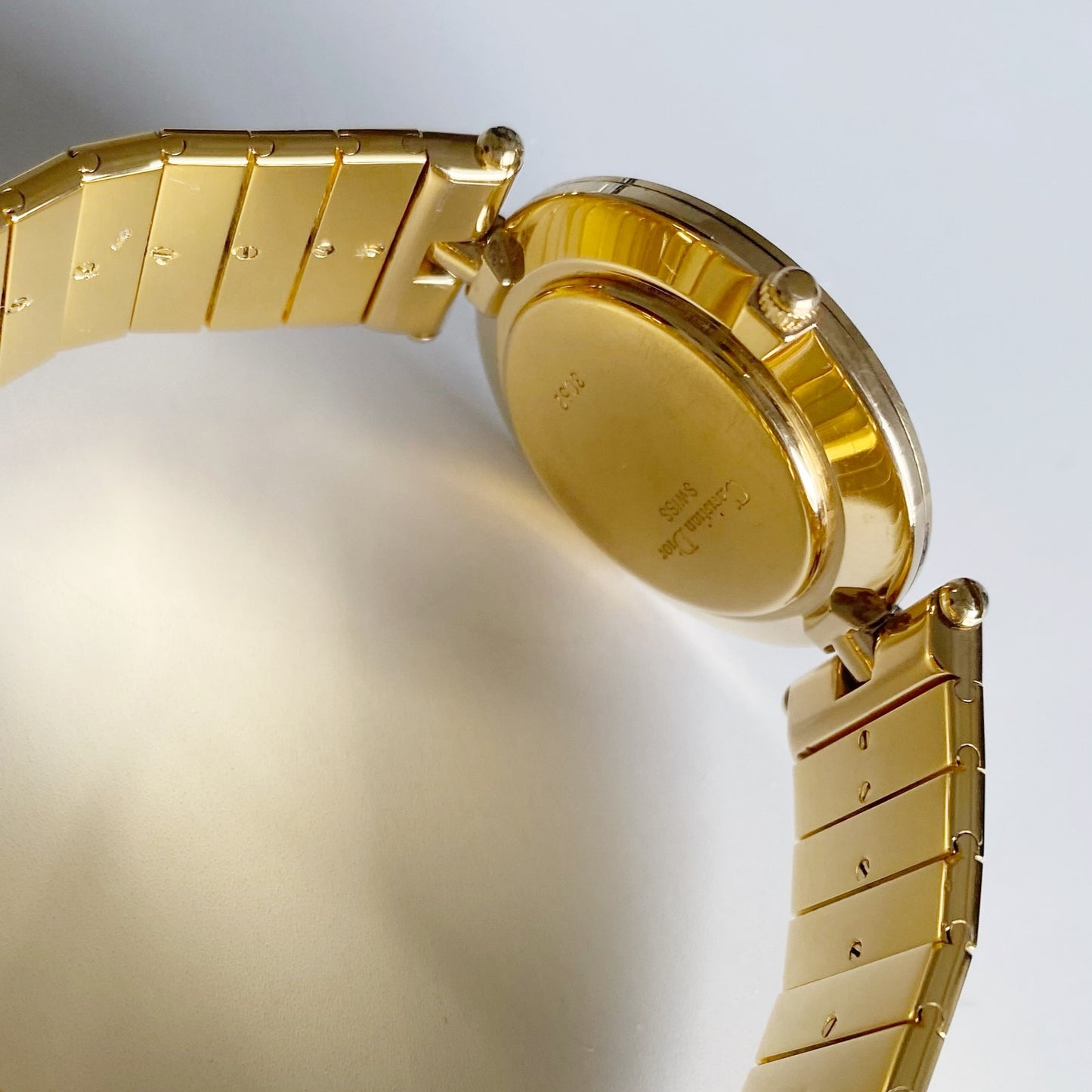 Dior 1990s Round Dial Gold Plated Watch (Large)