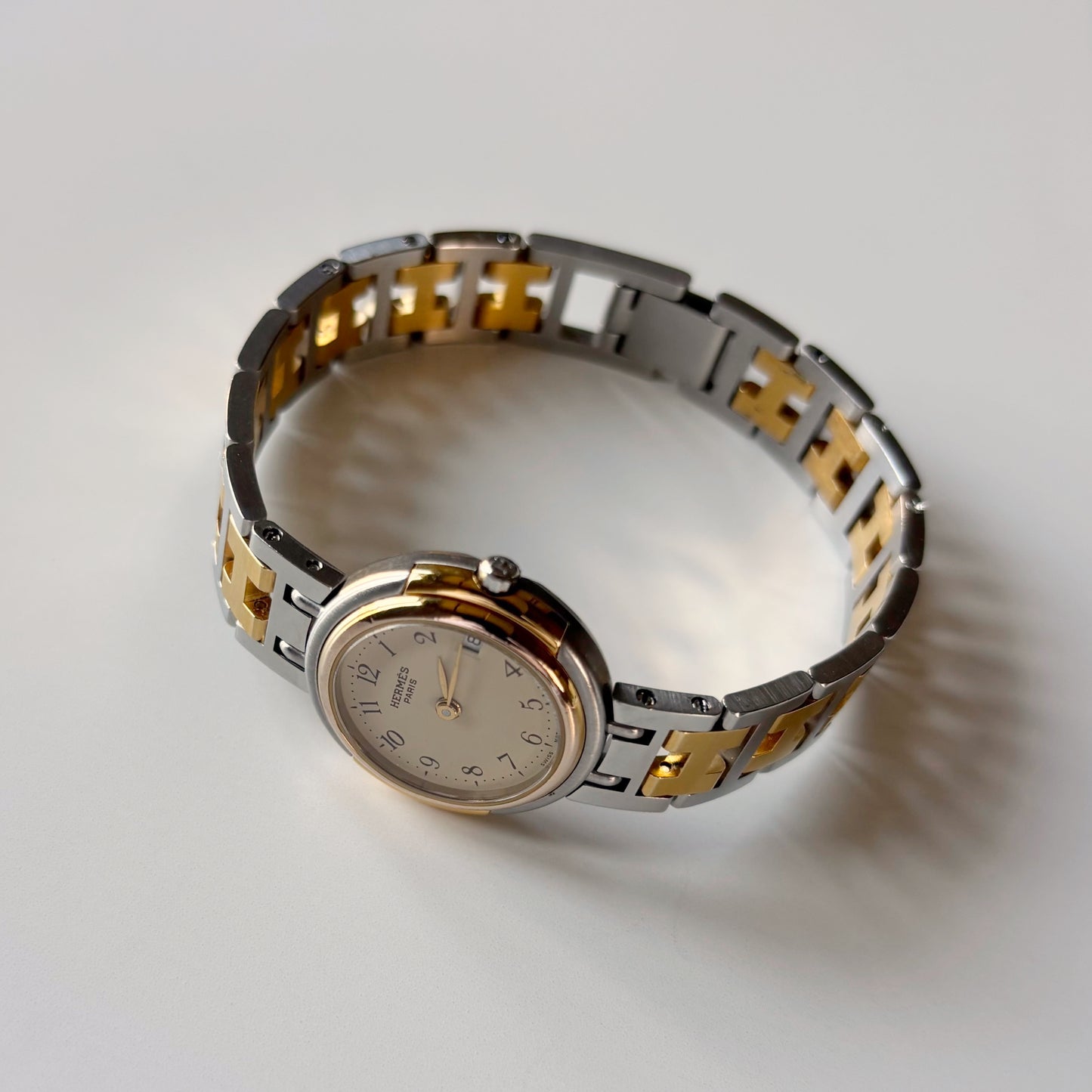 Hermes 1990s Windsor Two Tone Watch