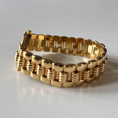 Dior 1990s Octagon Gold Plated Watch