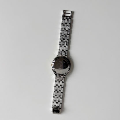 Dior 1990s Date Round Dial Gold Plated Two Tone Watch (Large)