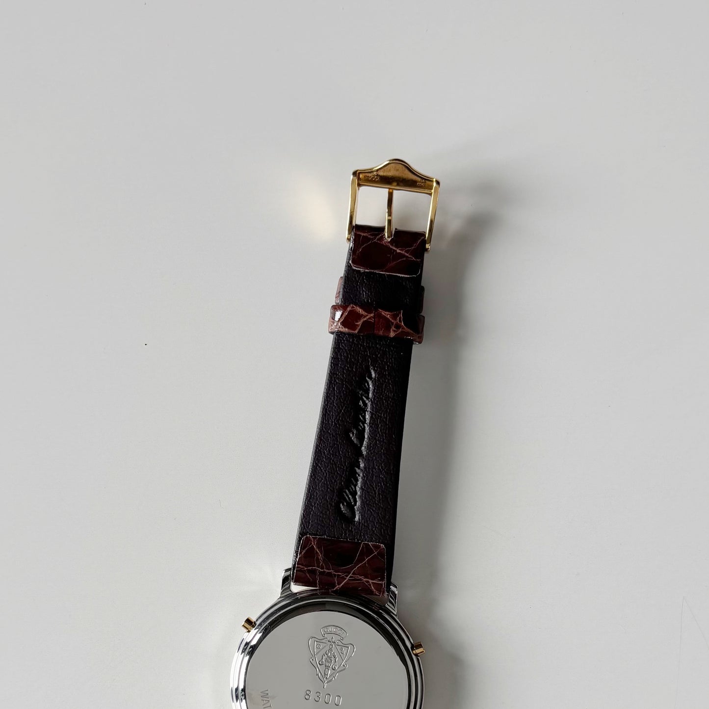 Gucci 1990s Moon Phase Gold Plated Two Tone Watch (Large)