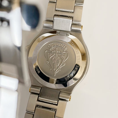 Gucci 1990s Date Two Tone Round Watch