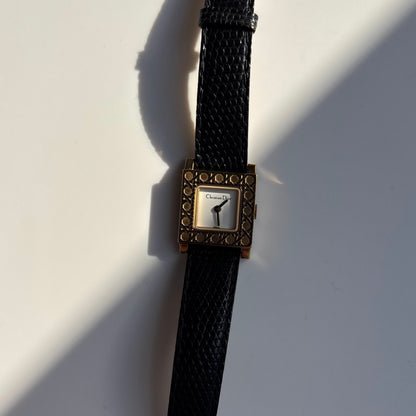 Dior 1990s La Parisienne Interchangeable Strap Gold Plated Watch with 3 straps, case