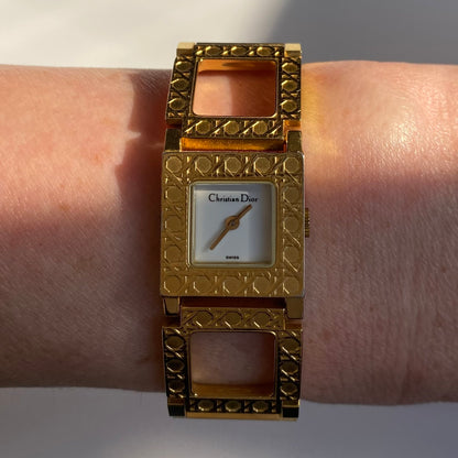 Dior Early 2000s La Parisienne Gold Plated Interchangeable Watch