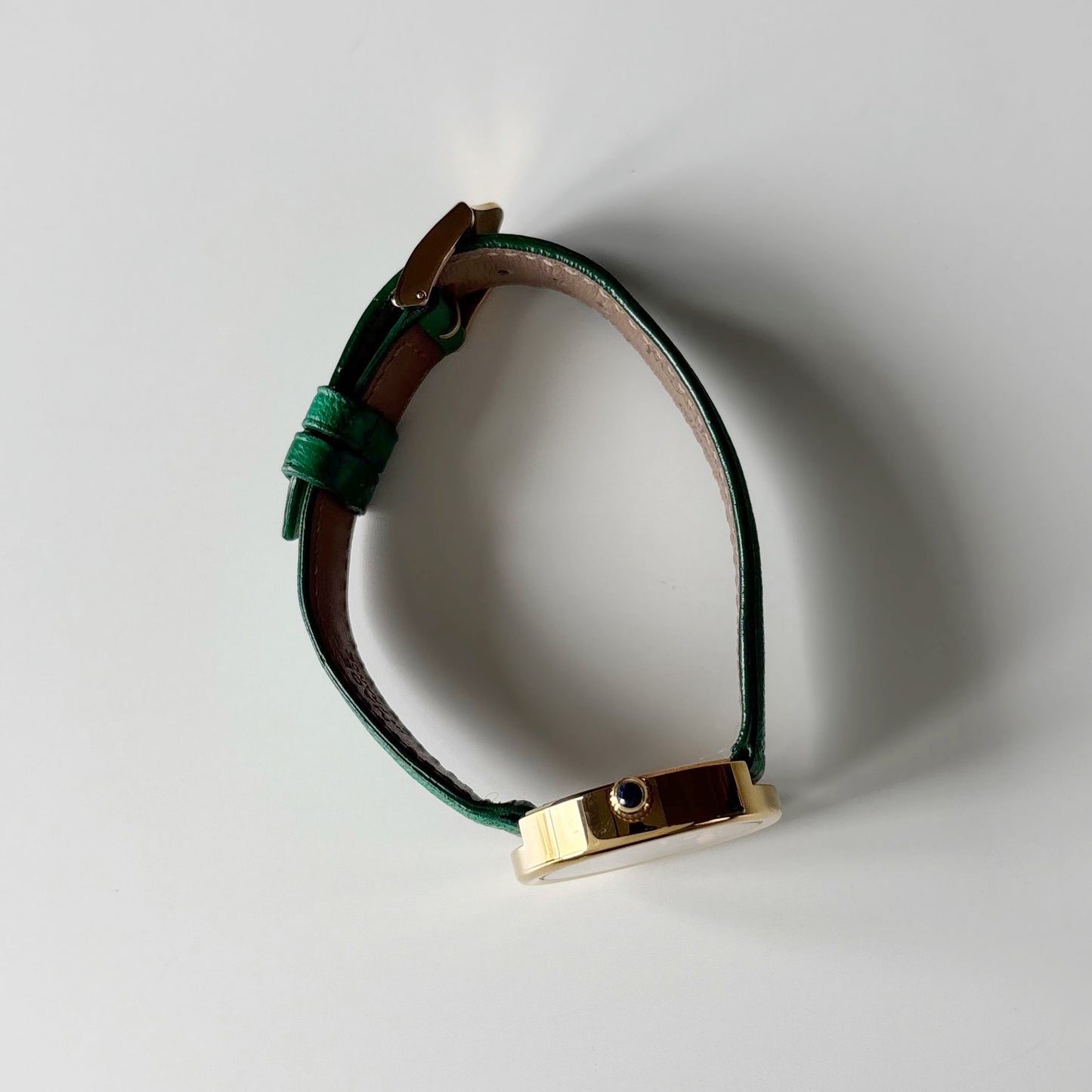 Yves Saint Laurent 1990s Round Dial Gold Plated Watch