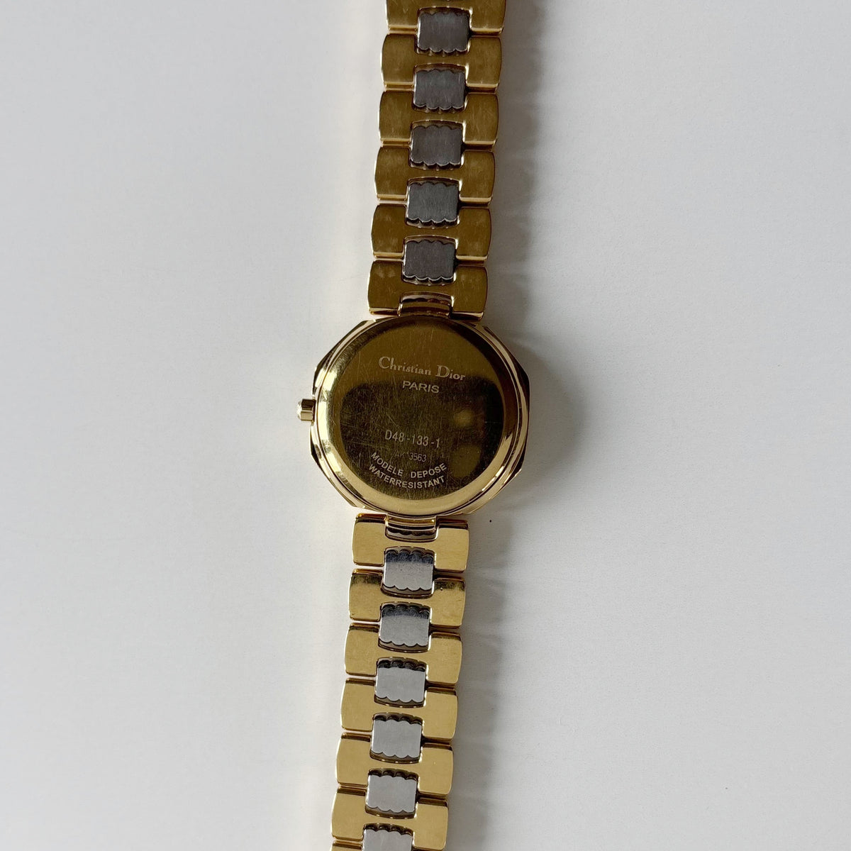 Dior 1990s Octagon Dial Two Tone Watch