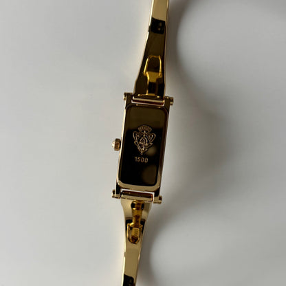 Gucci 1990s Seashell Dial Gold Plated Bangle Watch