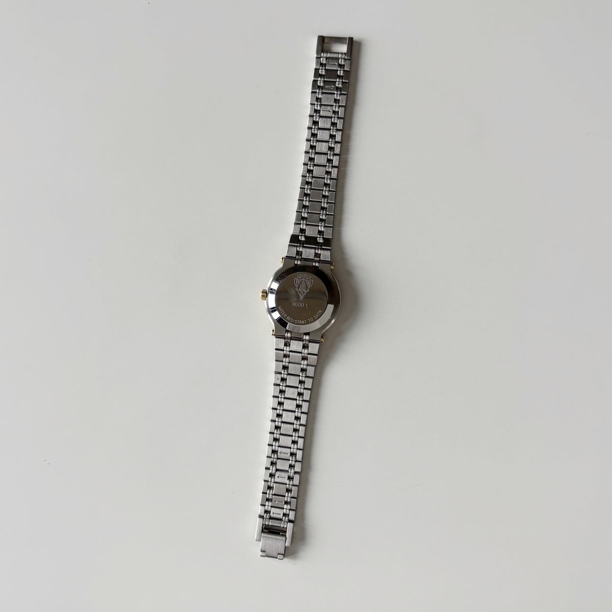 Gucci 1990s Round Dial Gold Plated Two Tone Watch