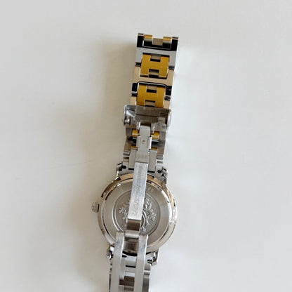 Hermes 1990s Clipper Date Round Dial Watch