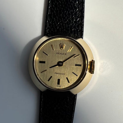 Rolex 1972 Chameleon Precision 18K Gold Case Interchangeable Strap Manual Wind Watch with straps, case