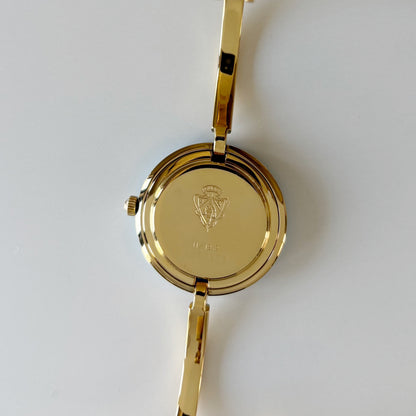 Gucci 1990s Interchangeable Bezel Gold Plated Bangle Watch with 12 bezels, case (Small)