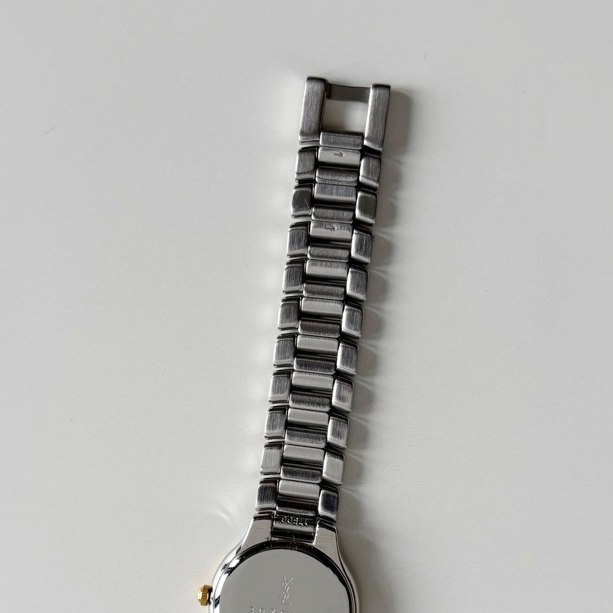 Yves Saint Laurent 1990s Round Dial Two Tone Gold Plated Watch