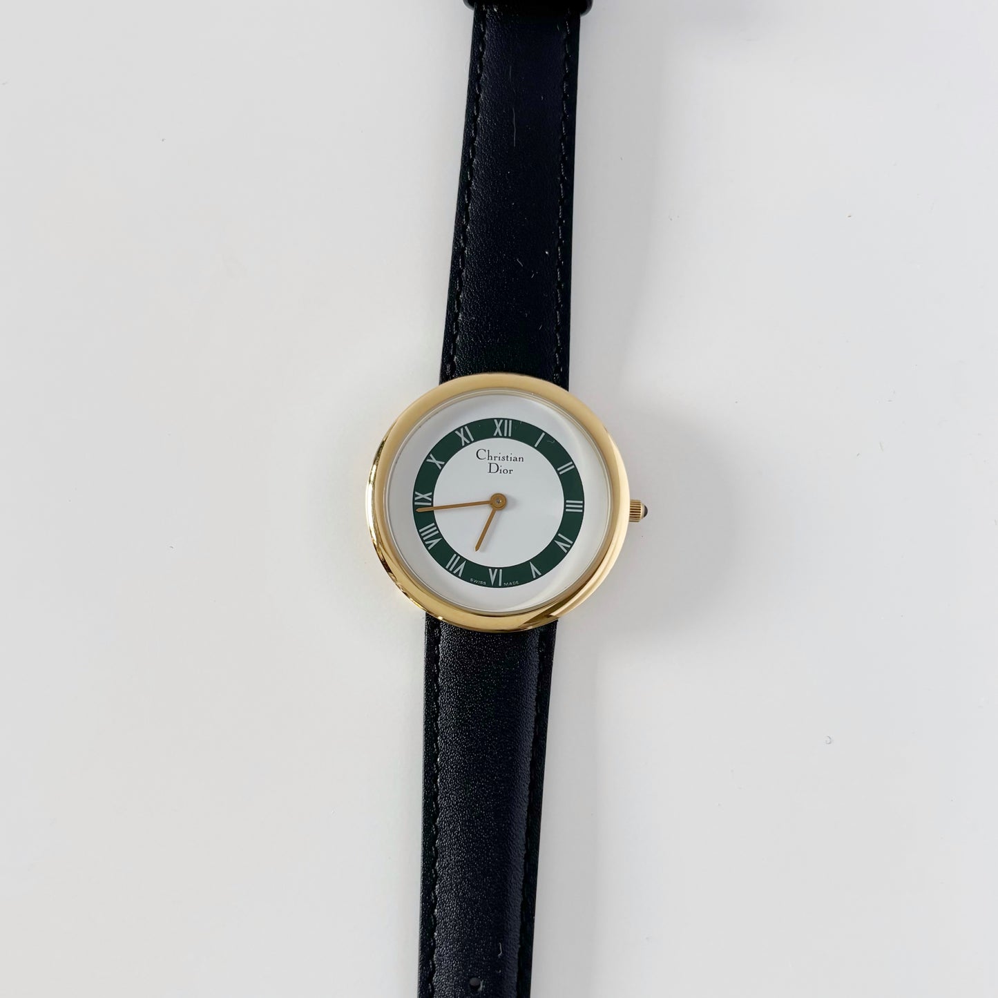 Dior 1990s Round Dial Gold Plated Watch (Large)