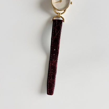 Gucci 1990s Seashell Dial Gold Plated Horsebit Watch