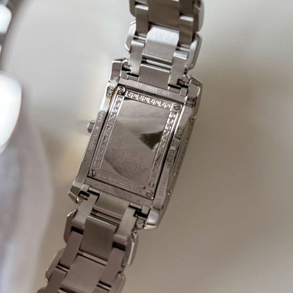 Fendi 1990s Seashell Dial Stainless steel Tank Watch