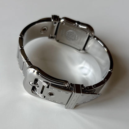 Fendi 1990s Seashell Dial Stainless steel Silver Buckle Watch