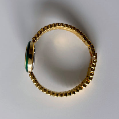 Dior 1990s Interchangeable Bezel Gold Plated Watch with 3 bezels