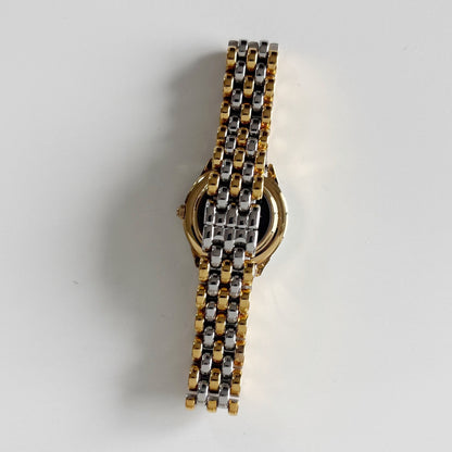 Burberry 1990s Round Dial Two Tone Watch
