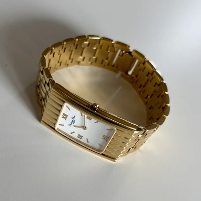Dior 1990s Tank Gold Plated Watch (Large)