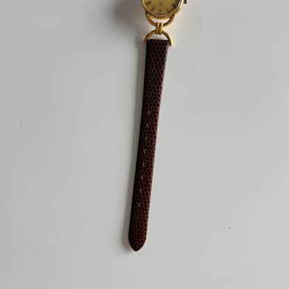 Gucci 1990s Gold Dial Gold Plated Horsebit Watch