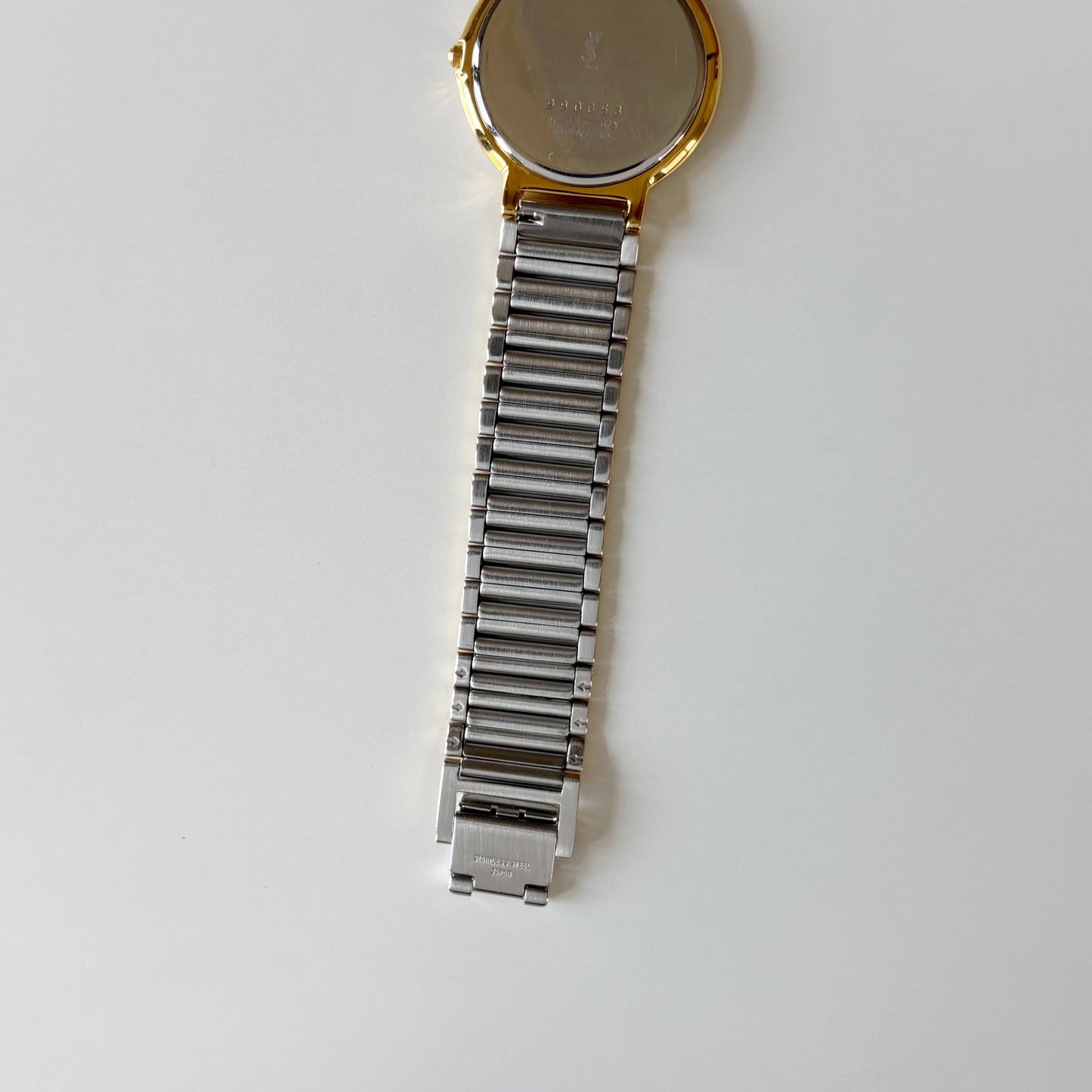 Yves Saint Laurent 1990s Round Dial Gold Plated Two Tone watch (Large)