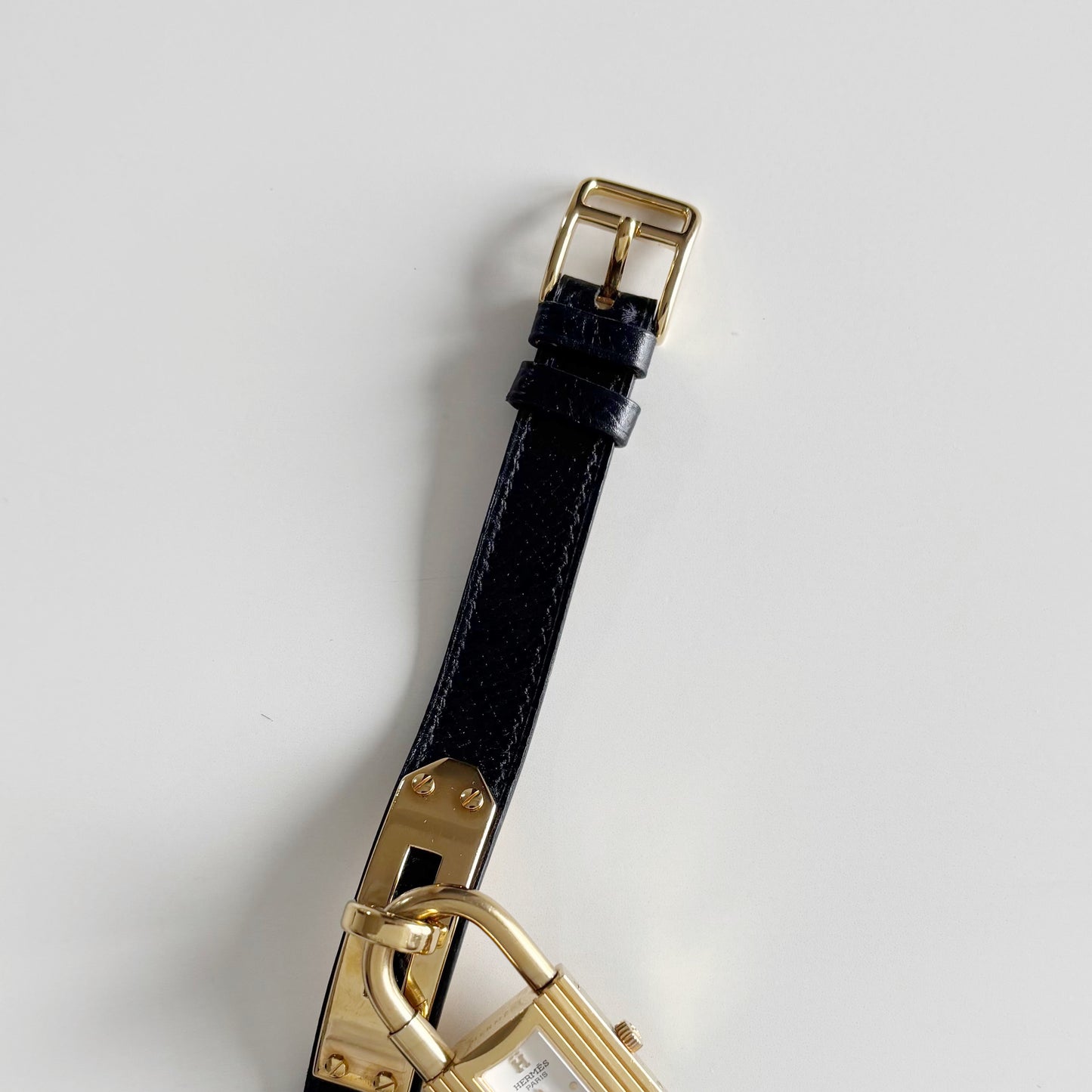 Hermes 1990s Kelly Gold Plated Watch