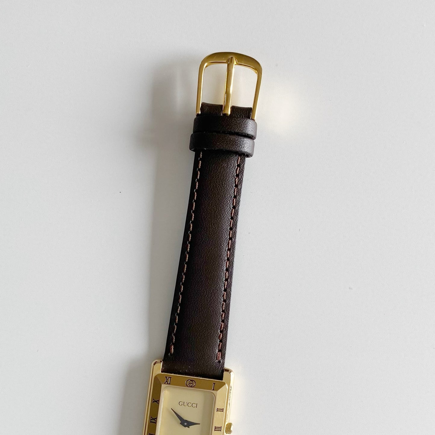 Gucci 1990s Gold Dial Tank Watch