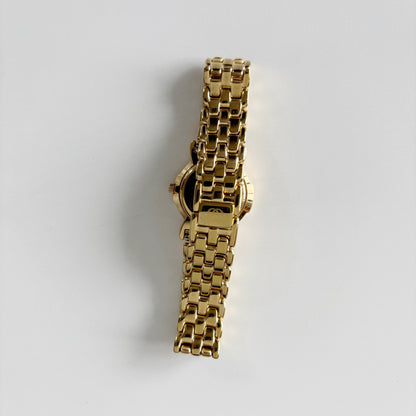 Gucci 1990s Round Dial Gold Plated Watch