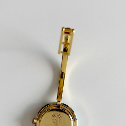 Gucci 1990s Interchangeable Bezel Gold Plated Bangle Watch with 12 bezels, case