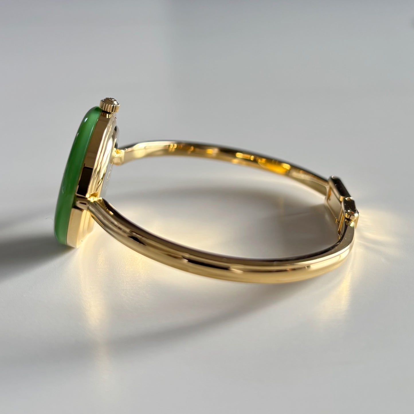 Gucci 1990s Interchangeable Bezel Gold Plated Bangle Watch with 12 bezels, case