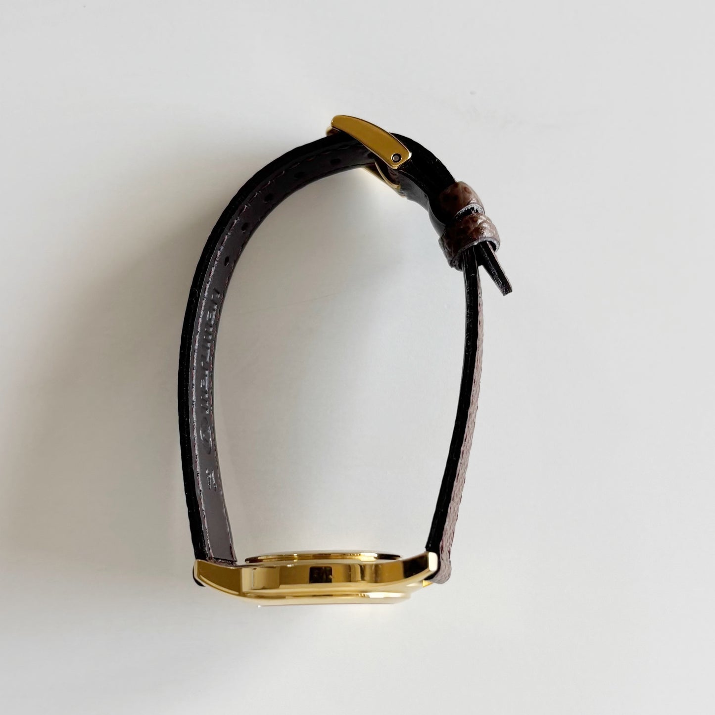 Gucci 1990s Date Round Dial Gold Plated Watch