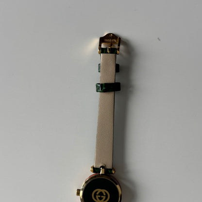 Gucci 1990s Green Dial Sherry Gold Plated Watch