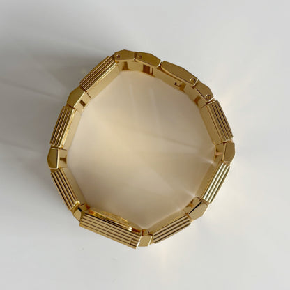 Dior 1990s Square Dial Interchangeable Strap Gold-Plated Watch