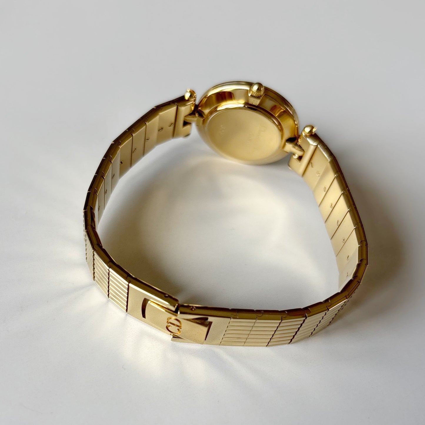 Dior 1990s Round Dial Gold Plated Watch