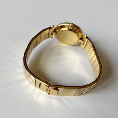 Dior 1990s Round Dial Gold Plated Watch