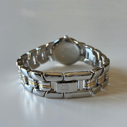 Fendi 1990s Date Round Dial Two Tone Watch