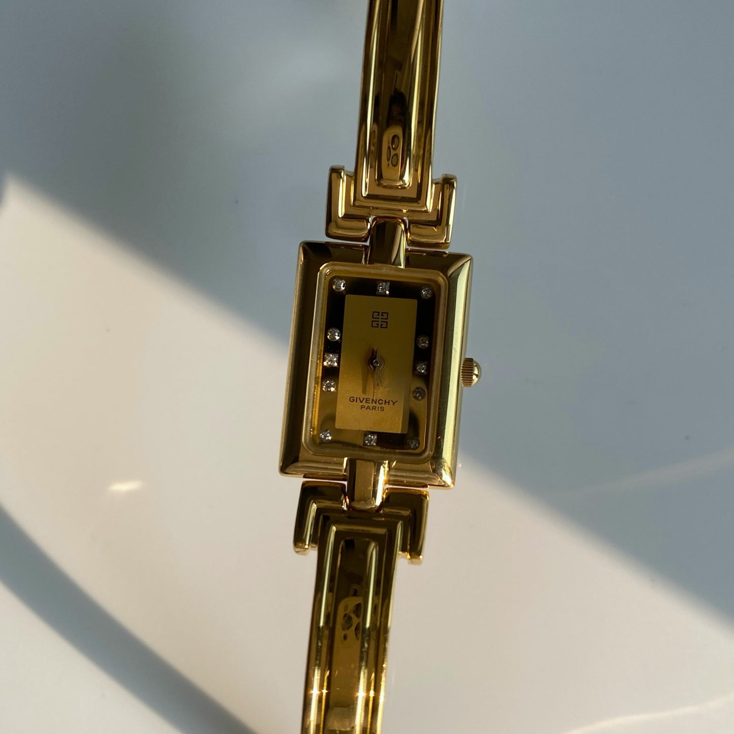 Givenchy 1990s Gold Plated Bangle Watch