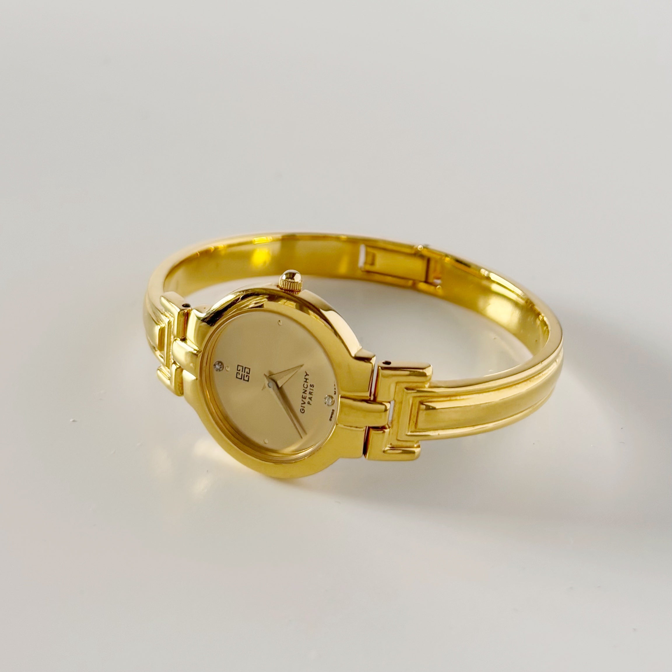 Givenchy 1990s Gold Plated Bangle Watch – Lorinaté