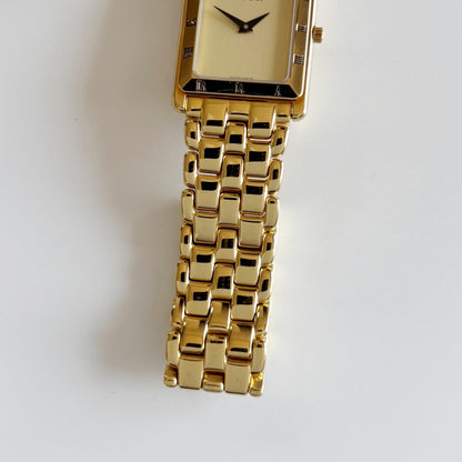 Gucci 1990s Tank Gold Plated Watch (Large)
